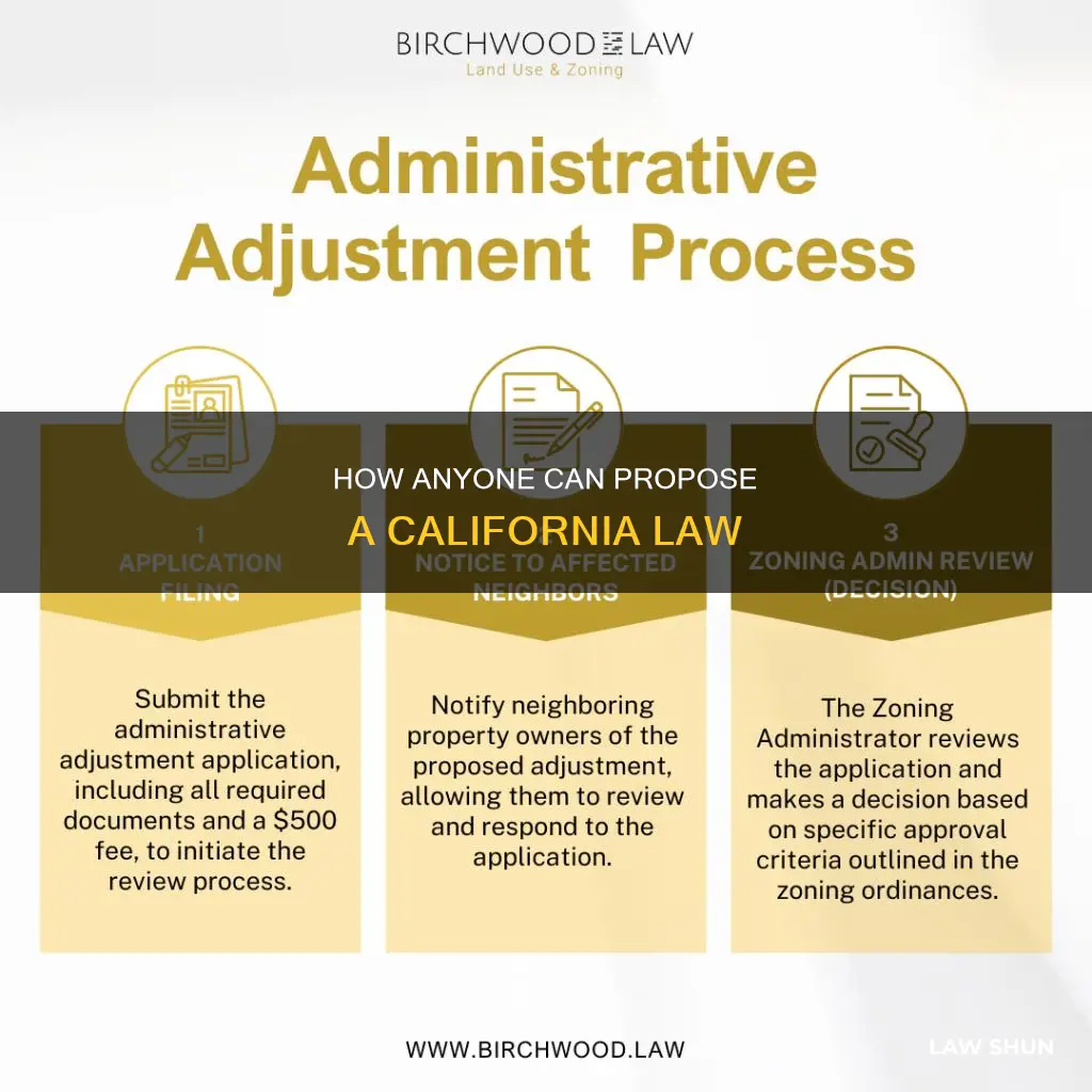 who can propose a new law in california