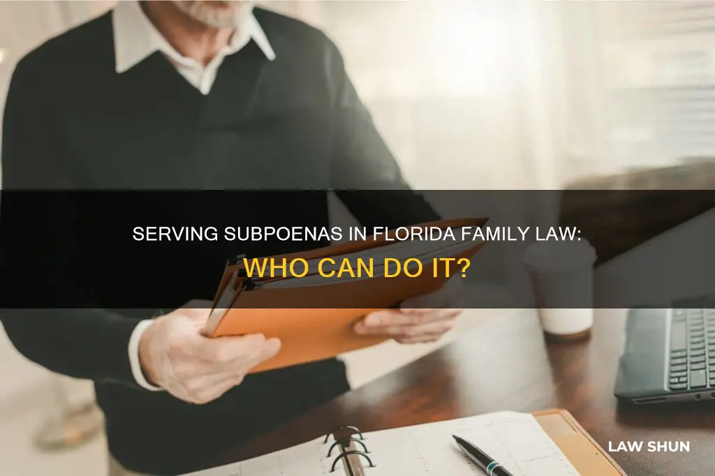 who can serve a subpoena florida family law