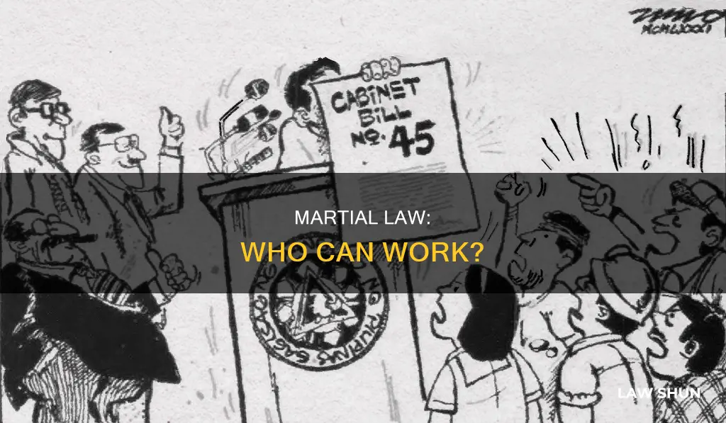 who can work during martial law