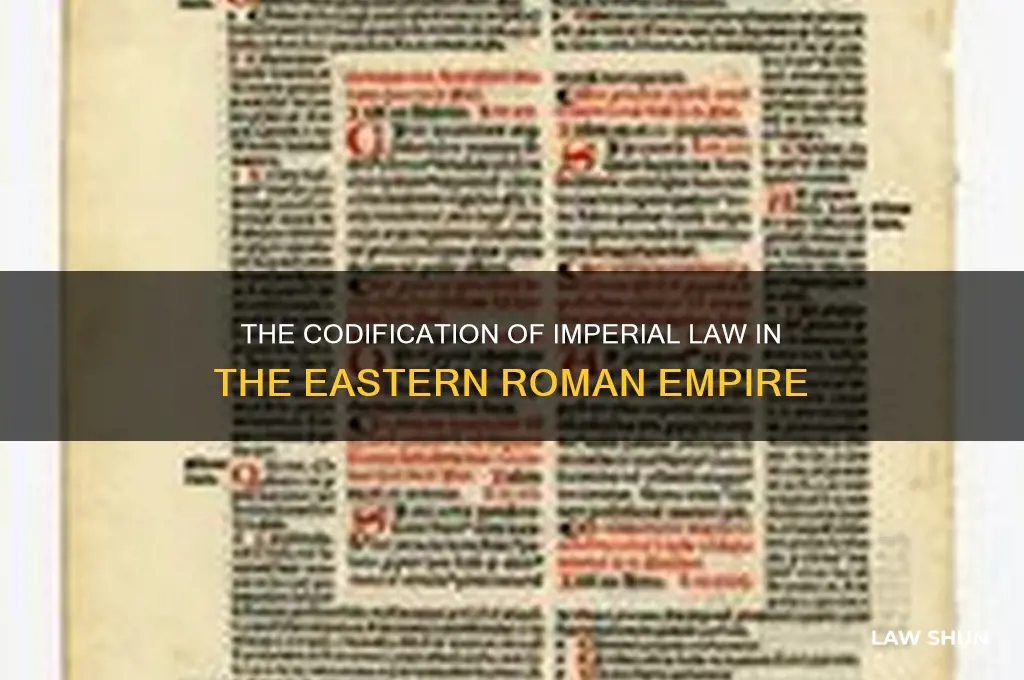 who codified the imperial law in the eastern roman empire
