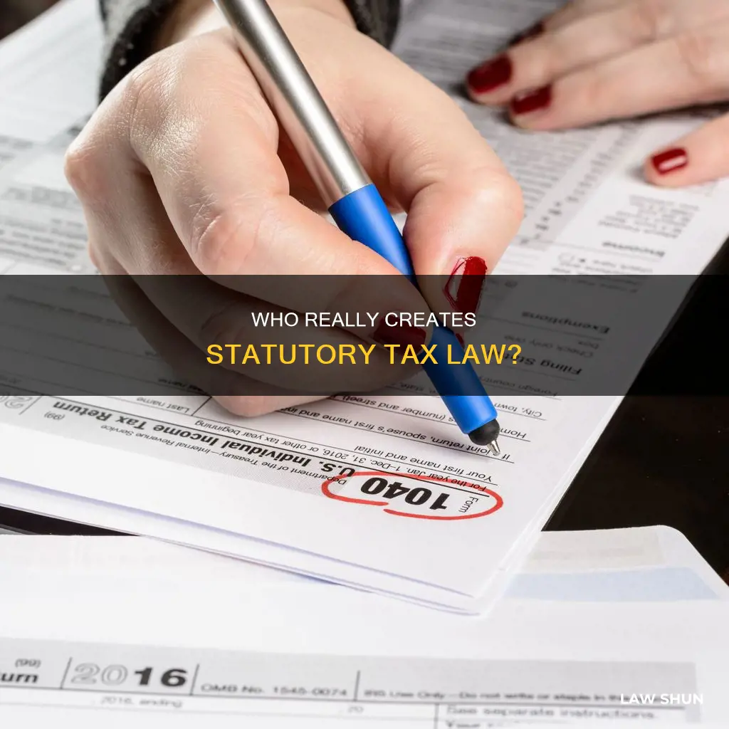who creates statutoiry tax law