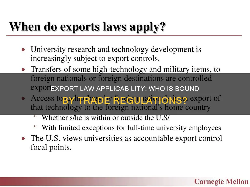 who do export laws apply to