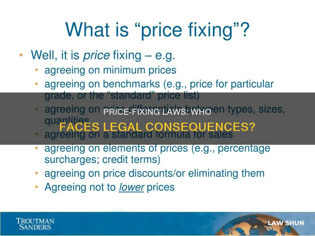 who do price fixing laws apply to