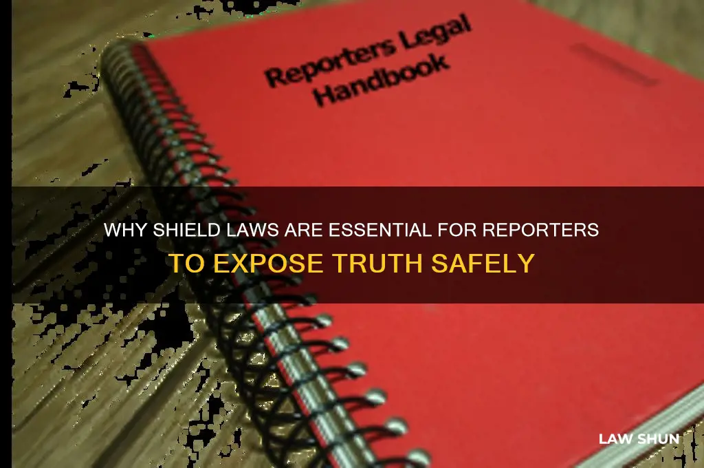 who do reporters need shield laws to do their job