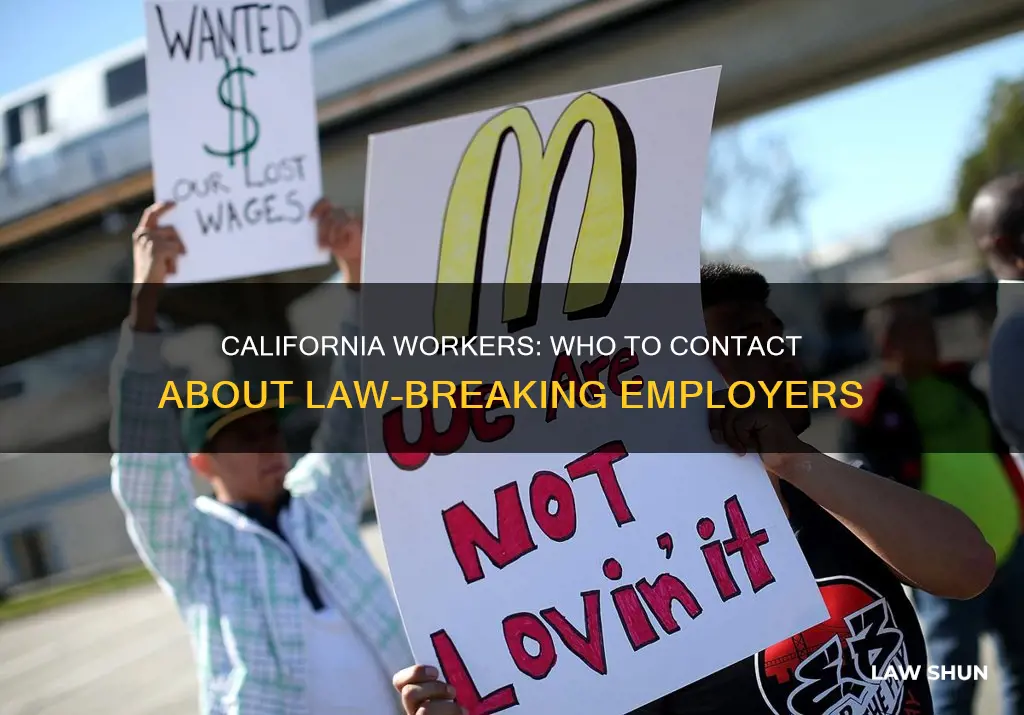 who do you contact about empolyers breaking laws in california