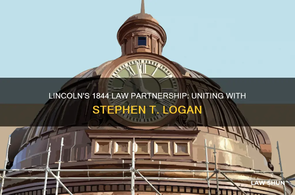 who does lincoln start a law partnership with in 1844