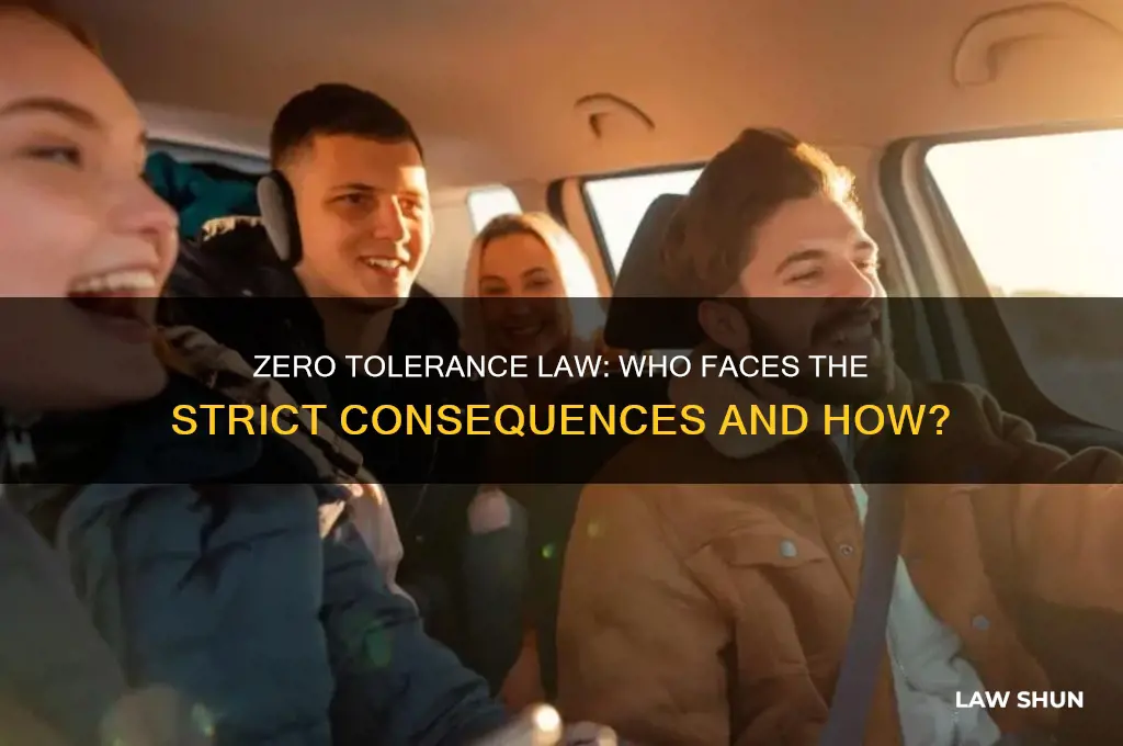 who does the zero tolerance law affect