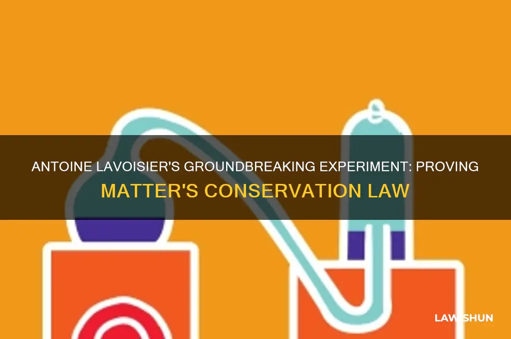 who experimentally verified the law of conservation of matter