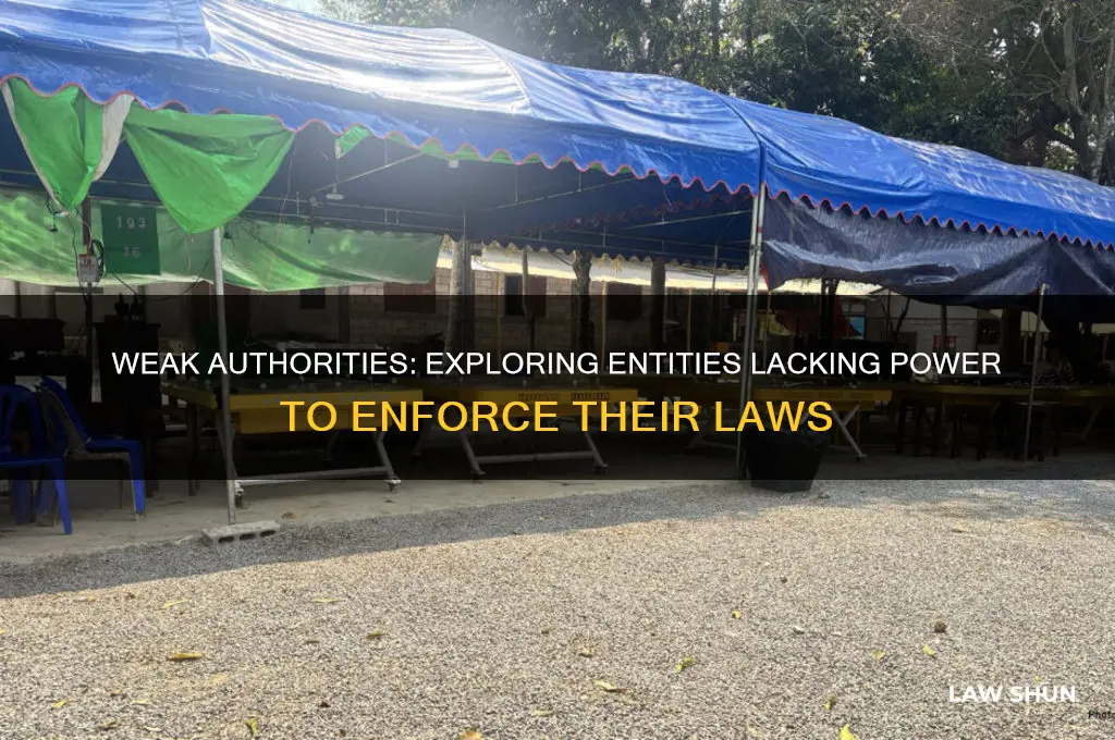 who had no power to inforce there laws