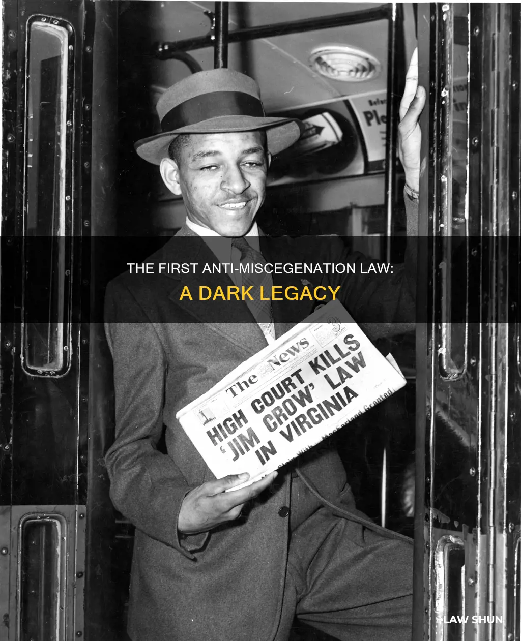 who had the first anti-miscegenation law