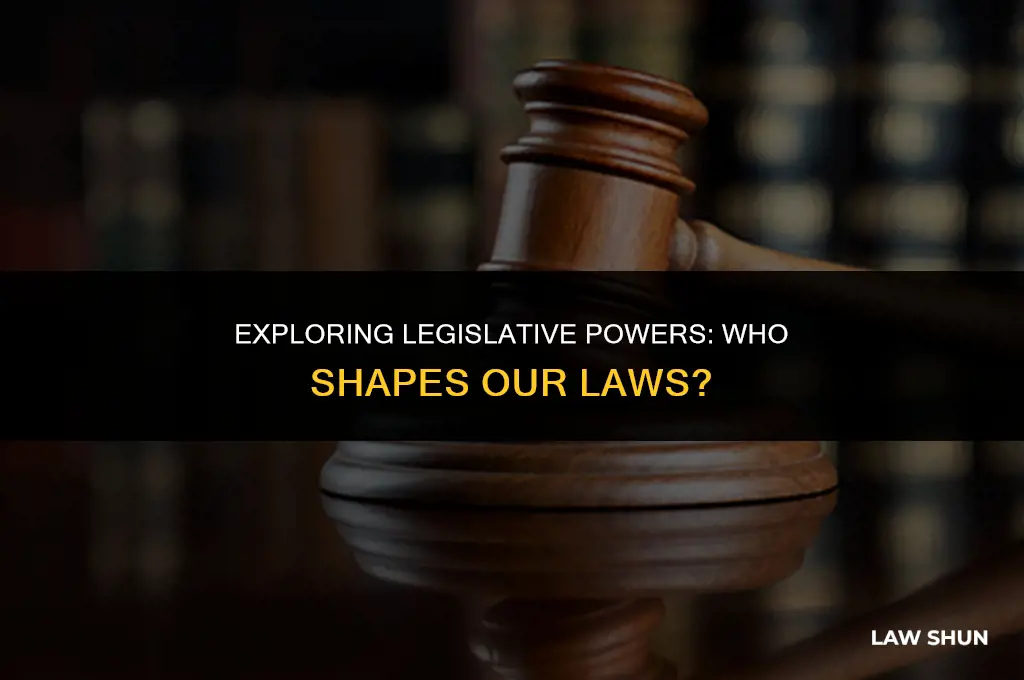 who has legislative law making powers