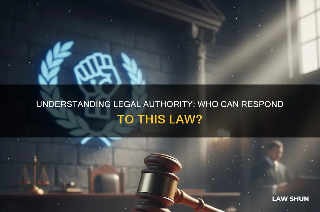 who has the power to legally respond to this law