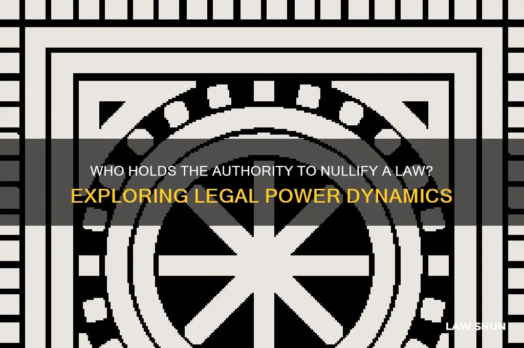 who has the power to nullify a law