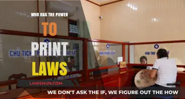 Who Holds the Authority to Print and Enforce Laws?