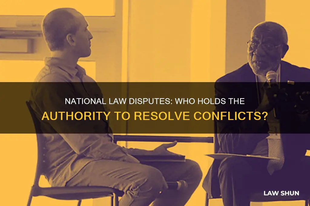 who has the power to resolve disputes involving national laws
