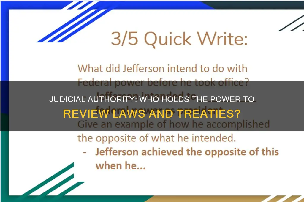 who has the power to reviee all laws and treaties
