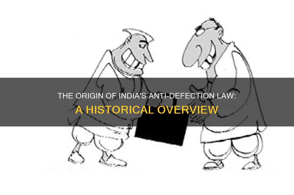 who introduced anti defection law