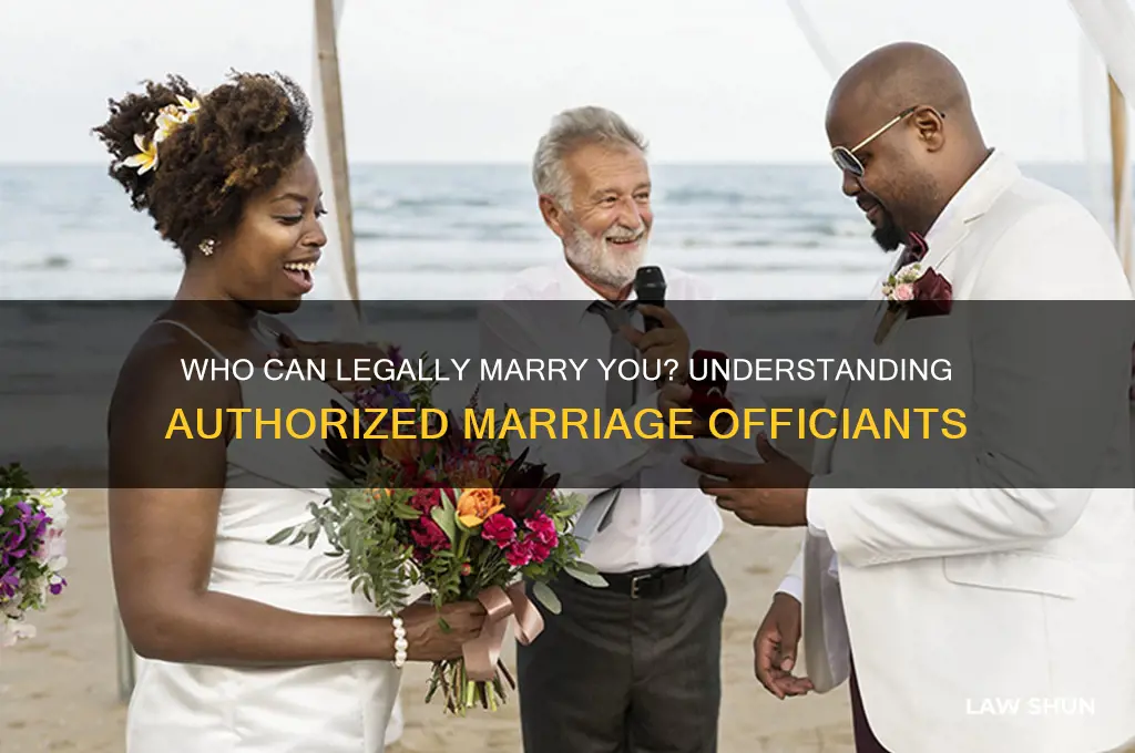 who is a person authorized by law to perform marriage