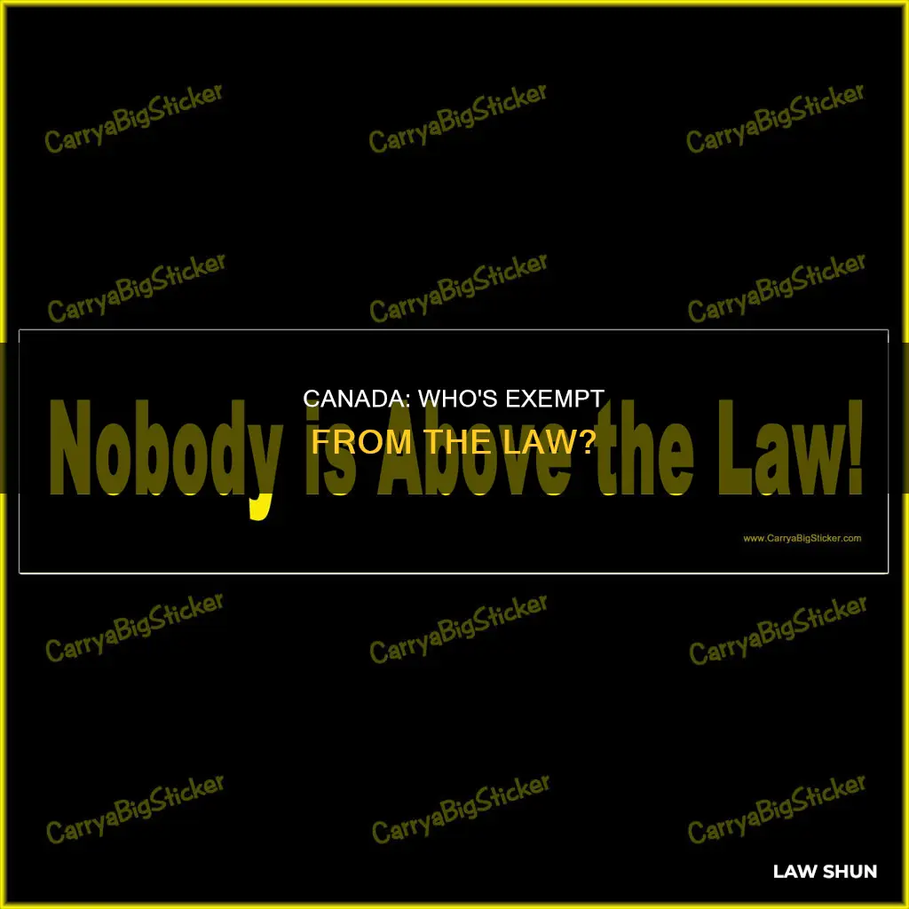 who is above the law in canada