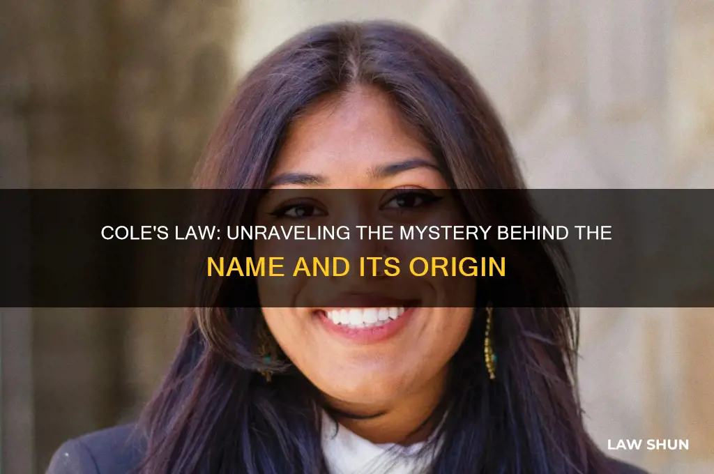 who is cole and why does he have a law