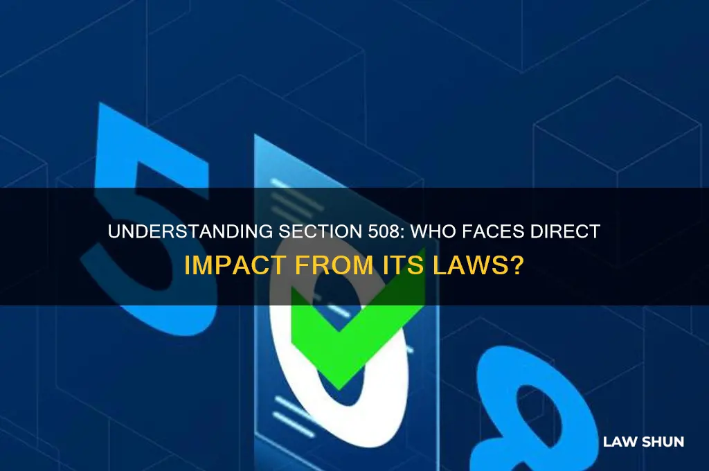 who is directly affected by the laws of section 508