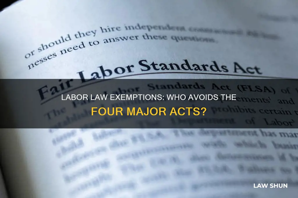 who is exempt from the four major labor laws