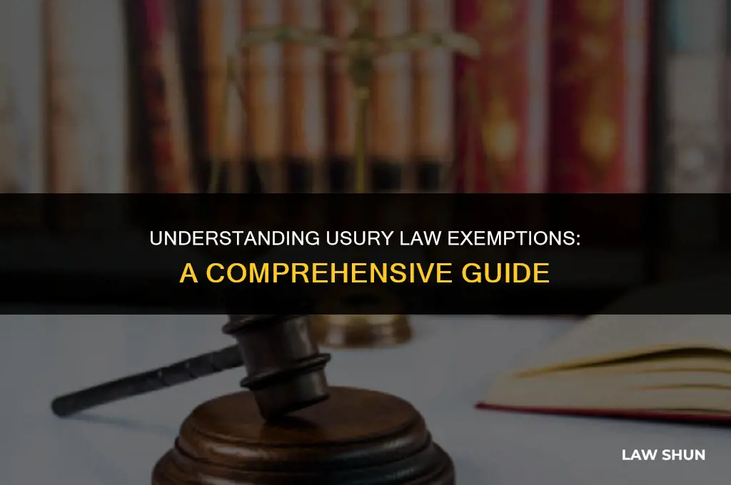 who is exempt from usury laws