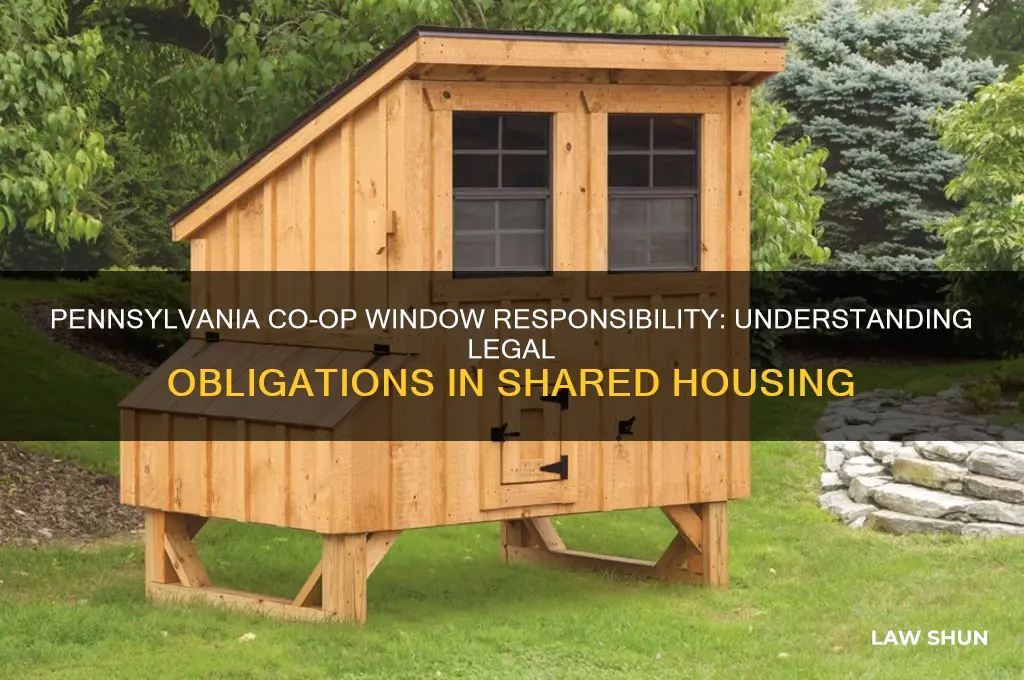 who is responsible for windows in a coop pennsylvania law