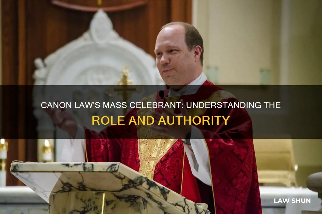 who is the celebrant of the mass in canon law