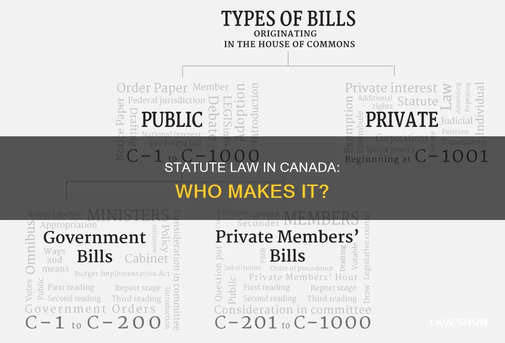 who makes statute law in canada