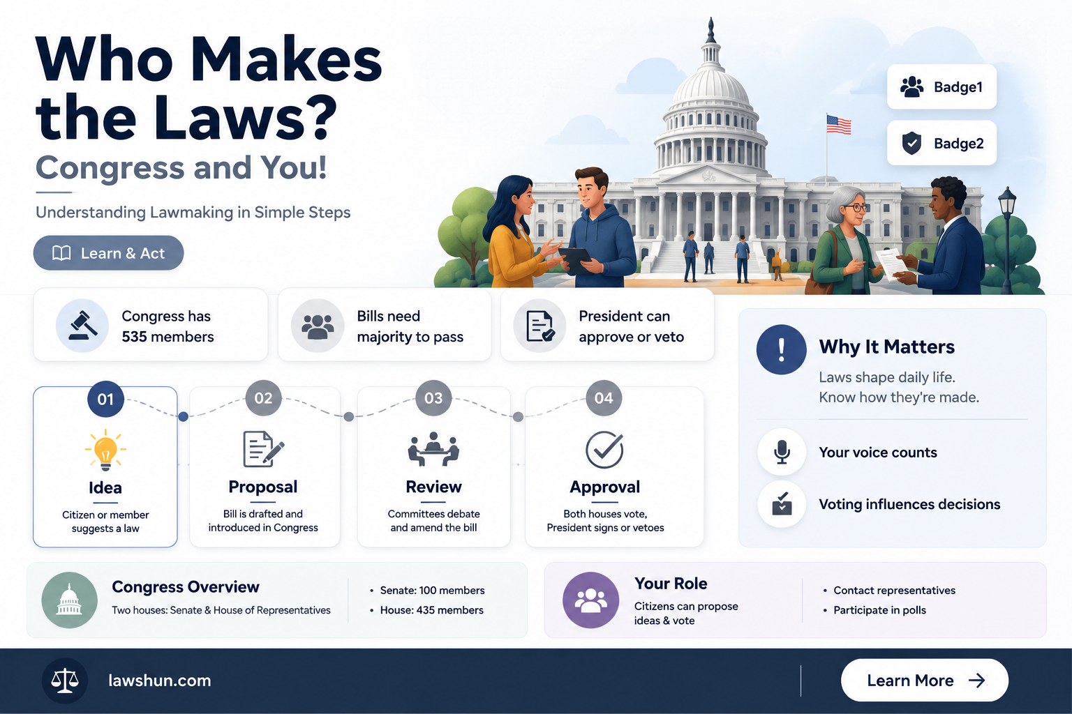 are laws created by elected representatives in congress