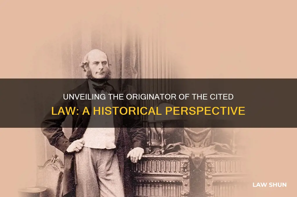 who originally formulated the law cited here