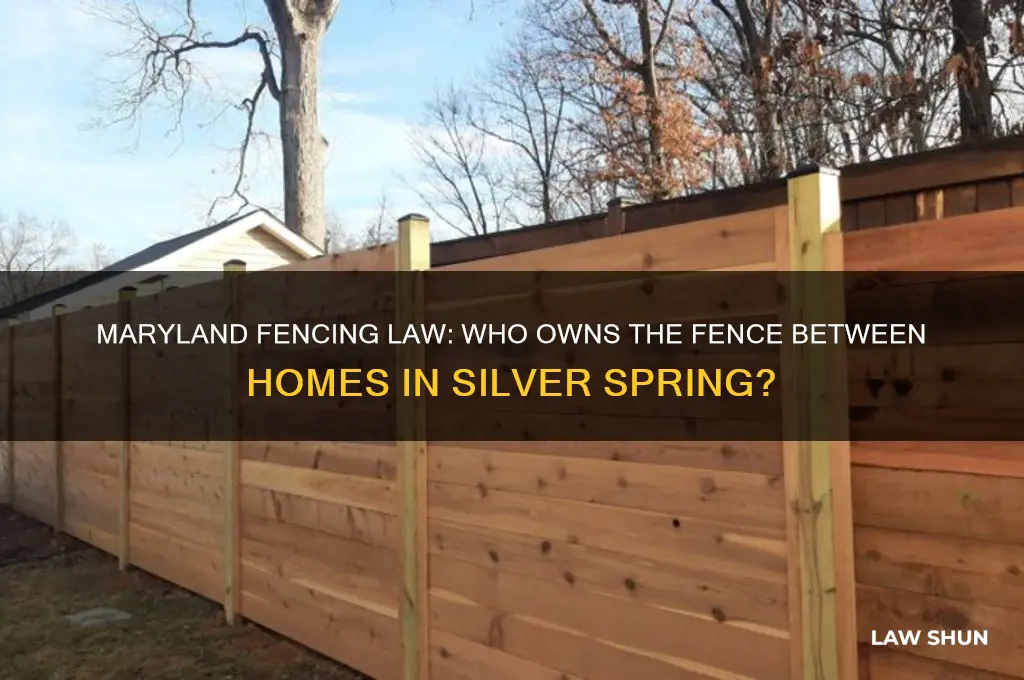 who owns fence between homes maryland fencing law silver spring