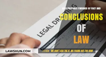 Who Drafts Findings of Fact and Conclusions of Law?
