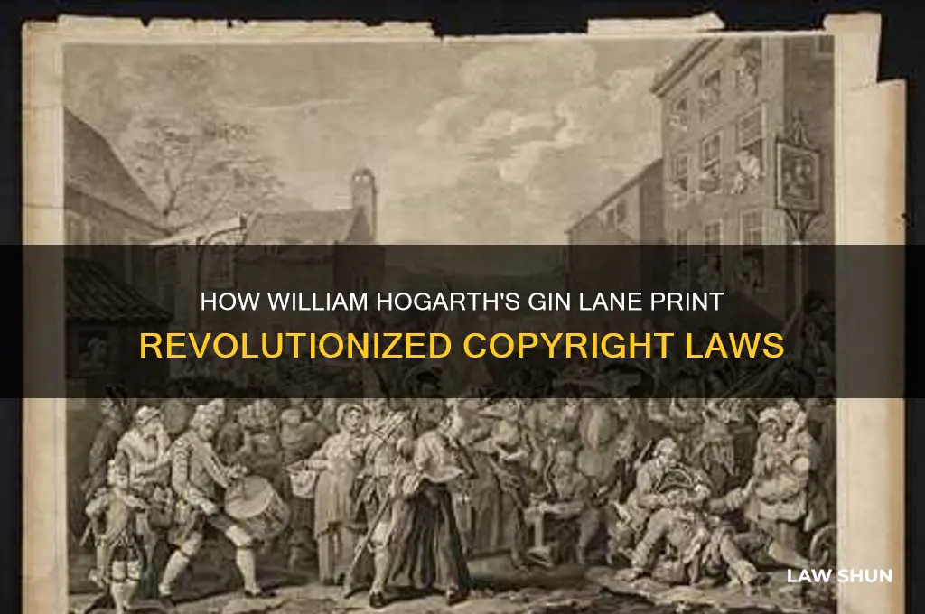 who printed gin lane and helped establish copyright laws