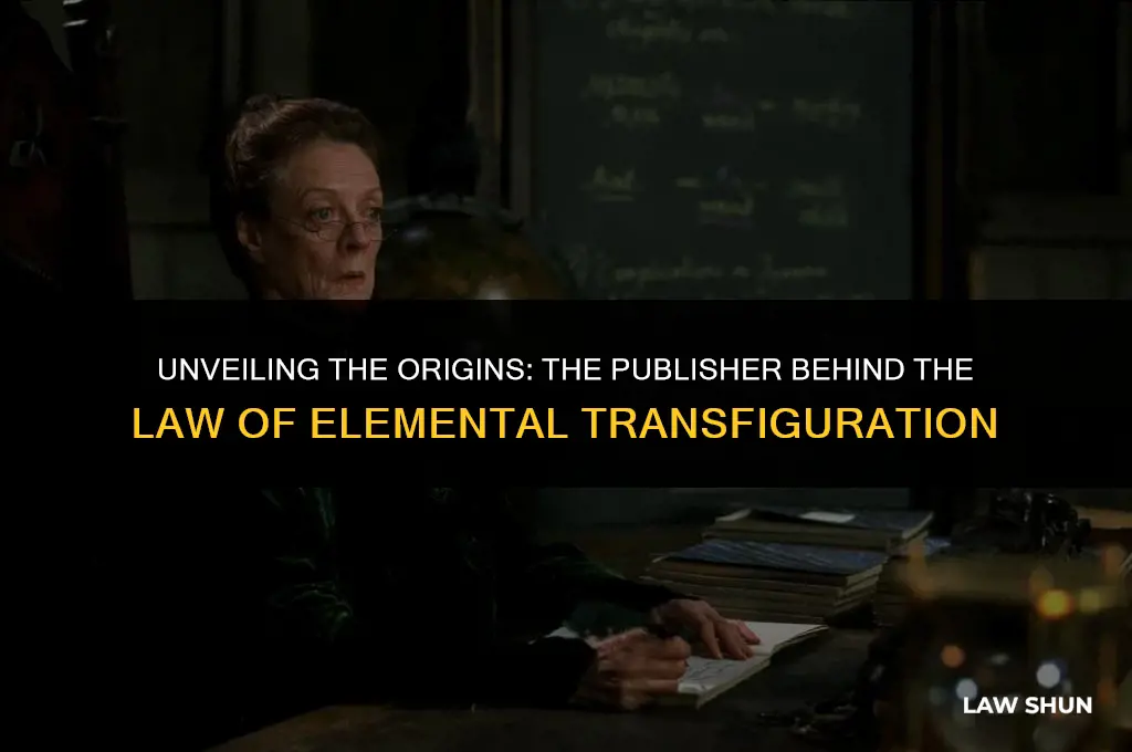 Unveiling The Origins The Publisher Behind The Law Of Elemental