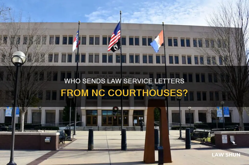 who sends out letters for law services from courthouse nc