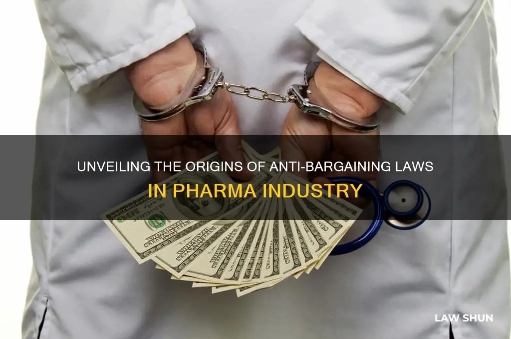 who set out anti bargaining laws for pharmaceutical companies