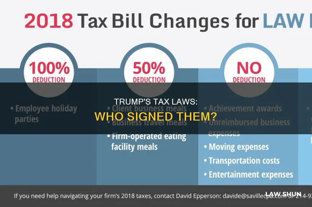 who signed the tax laws that gave trump the advantage