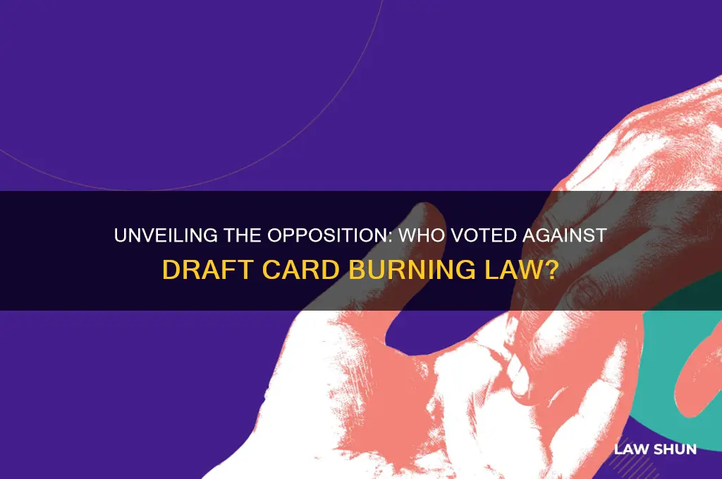 who voted against draft card burning law