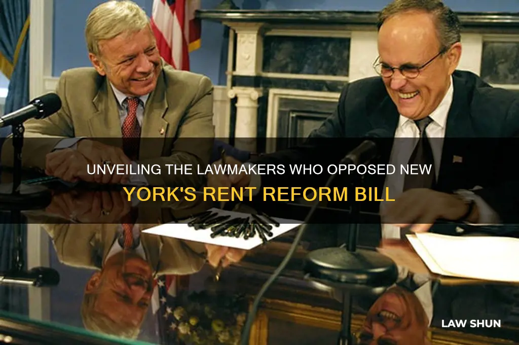 who voted against ny rent law