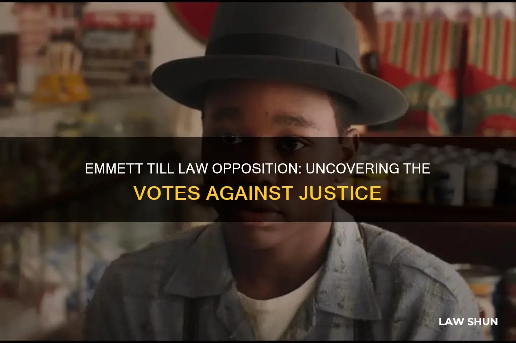 who voted against the emmett till law