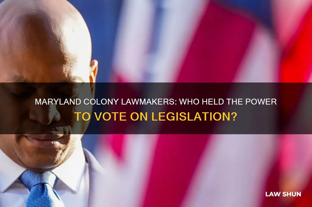 who voted on laws in the maryland colony