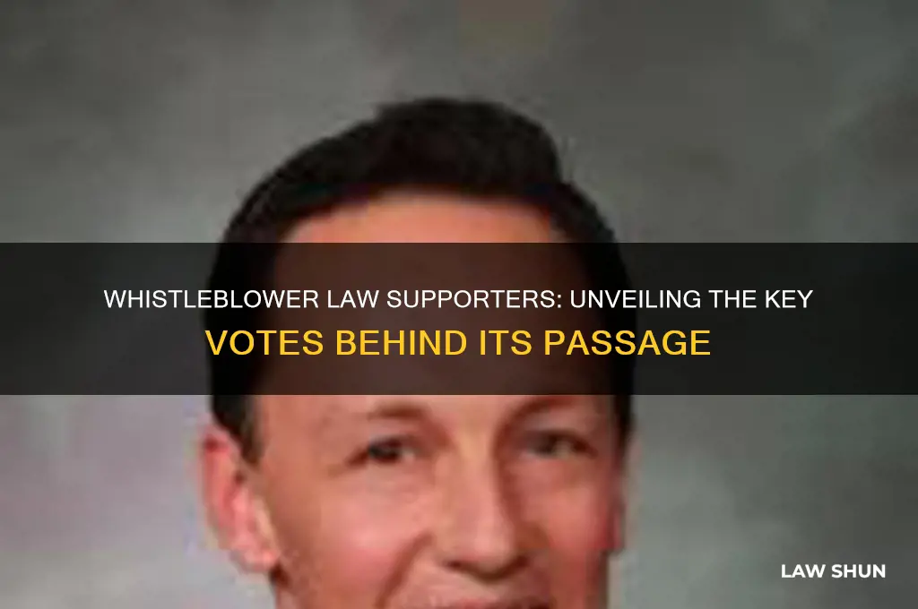 who voted yes to the whistleblower law