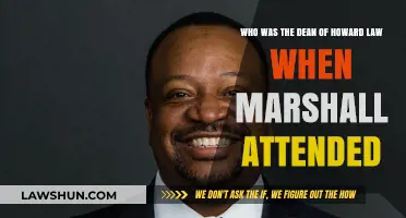 Howard Law's Dean During Thurgood Marshall's Historic Attendance Revealed
