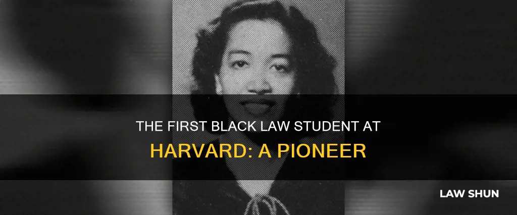 who was the first black law student at harvard