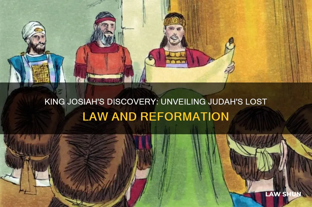who was the king of judah who discovered the law