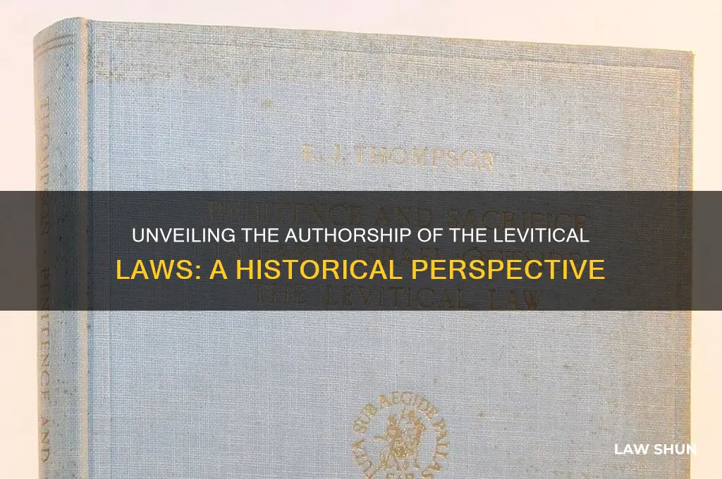 who write the levitical laws