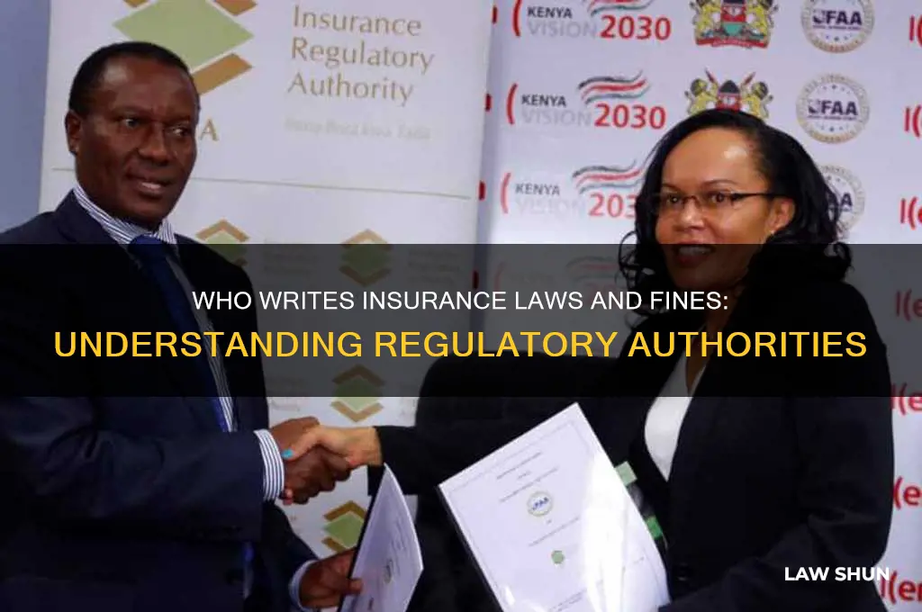 who writes insurance laws fines