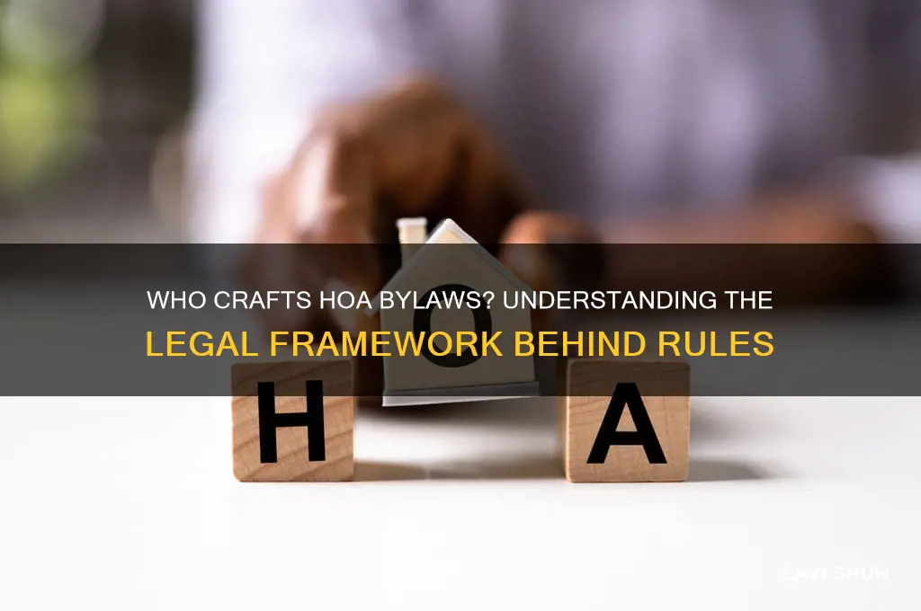 who writes the by laws for an hoa